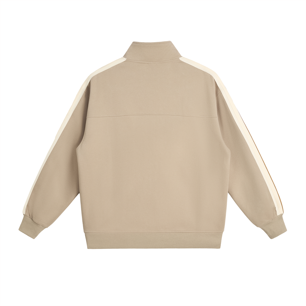 Beige Side-Stripe Jacket