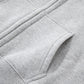 Fleeced Zip-Up Cropped Hoodie